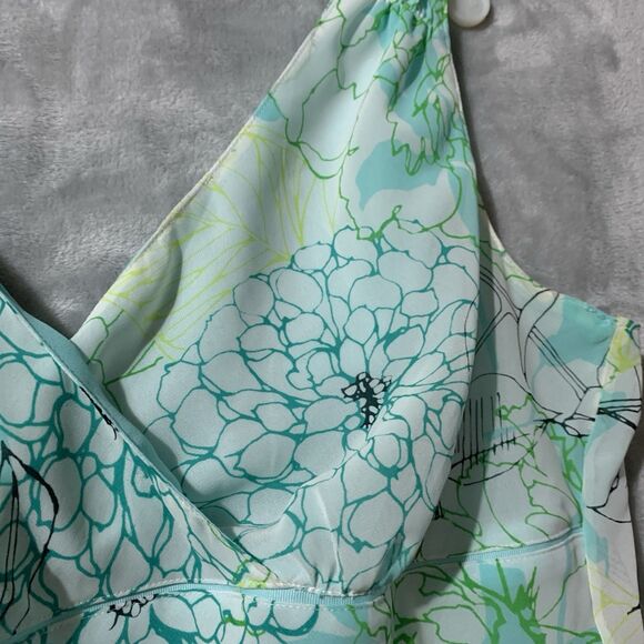 Nine & Co Y2K Babydoll Floral Tank Top So 14 Green Whimsigoth Fairy Grunge Flowy - Picture 4 of 11